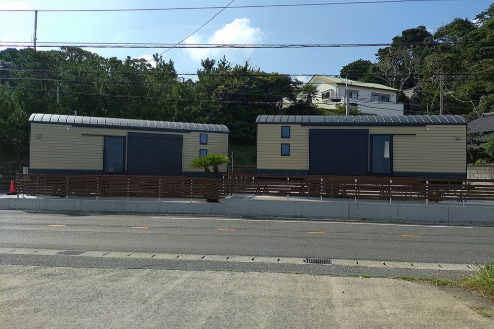 会社の海沿いの宿泊施設